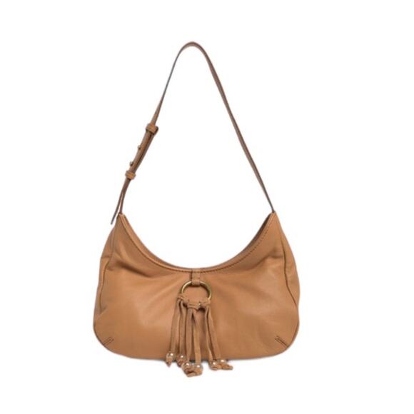 Lucky Brand Small Mez Leather Shoulder Bag in Tan NEW - Picture 1 of 12